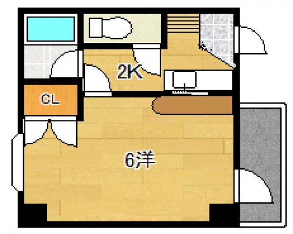 エステート三滝の間取り