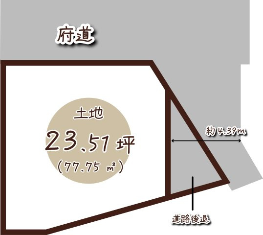 滝ノ町1丁目1号地の土地図