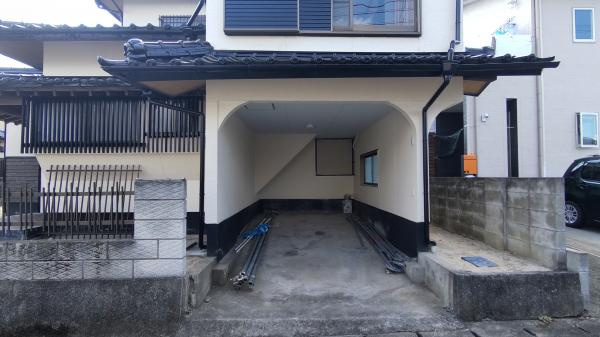 仲介手〇料不要　カチタス北区梶尾町　戸建て【北部東小・北部中】の駐車場|【リフォーム後】こちらはビルトインタイプの駐車場です