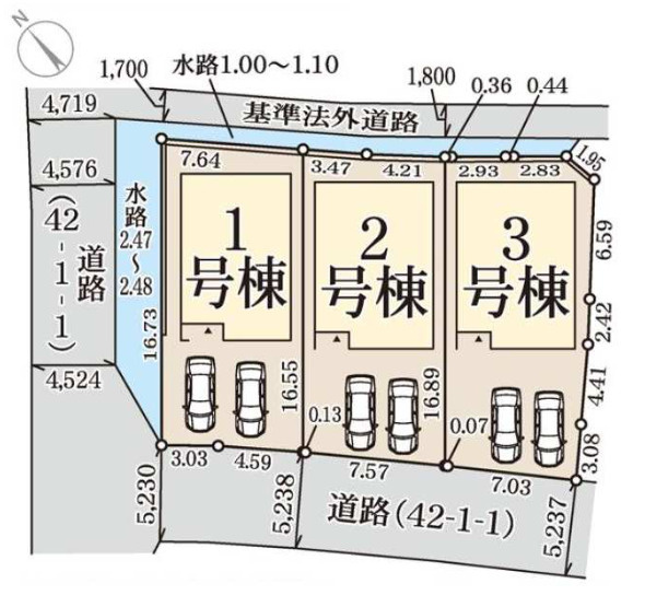 【区画図】 | 加古川市加古川町稲屋12期（全3棟）3号棟 | 3号棟です。