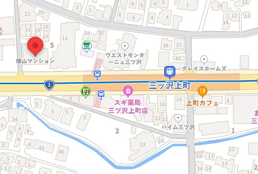 グランシャリオ三ッ沢の地図