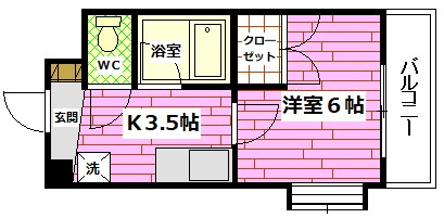 広島市安芸区中野４丁目のアパートの間取り