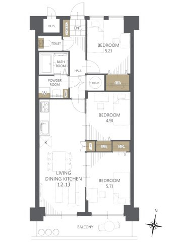 【間取り】朝日プラザ一条橋 