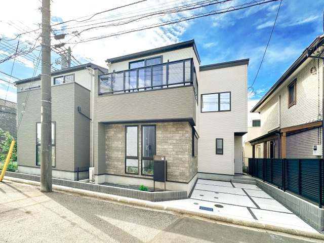 【最終１棟】未入居［ミラクラス轟町I・II］の外観|【Ⅰ-B号棟】３LDK
土地面積:８１．２２m2　建物面積:９１．３６m2