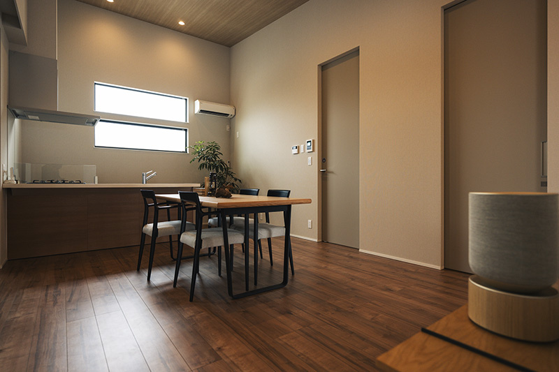 Garesidence木更津 The Retreatの居間・リビング|天井が高く開放感のあるリビング（家具・家電は付きません）