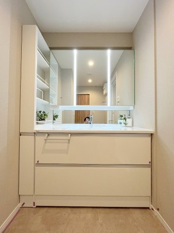 ライオンズプラザ三郷の独立洗面台|収納充実な独立洗面台です