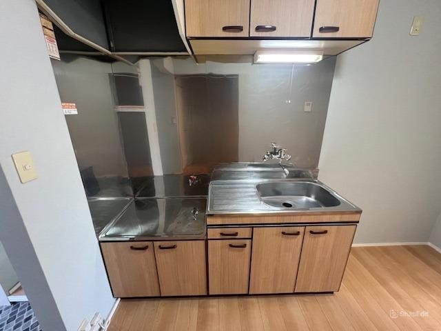 コーポアズールⅠのキッチン|気負わず使える、やさしい雰囲気のキッチン。