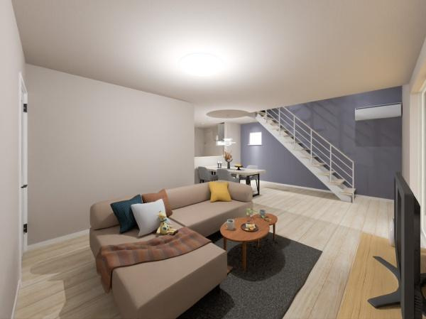 中鶴崎E新築の居間・リビング|※内観パースは、イメージです。