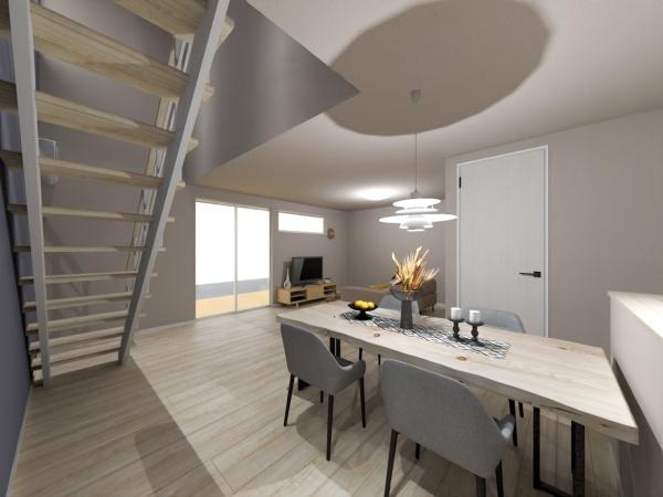 中鶴崎E新築の居間・リビング|※内観パースは、イメージです。