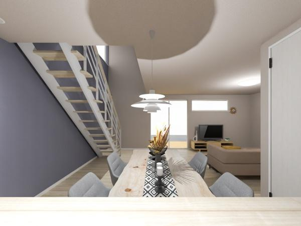 中鶴崎E新築の居間・リビング|※内観パースは、イメージです。