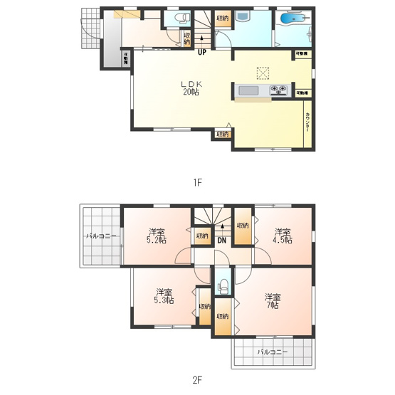 【参考プラン】 | あきる野市伊奈　売地　全16区画　13号区 | 参考プラン間取図
