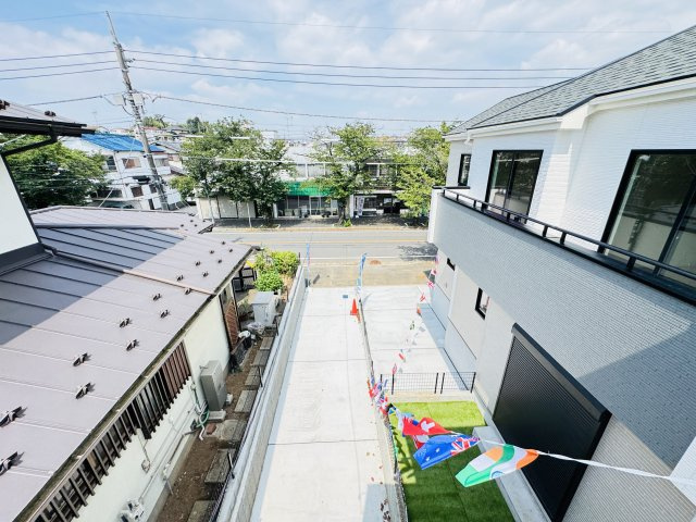 松戸市小金原４丁目新築戸建【根木内小学校：8分】の展望|バルコニーより道路側眺望