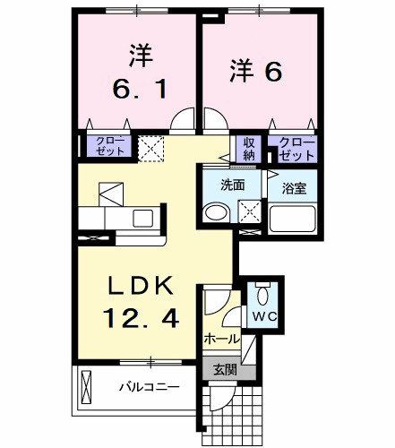 ジュネス中原Iの間取り