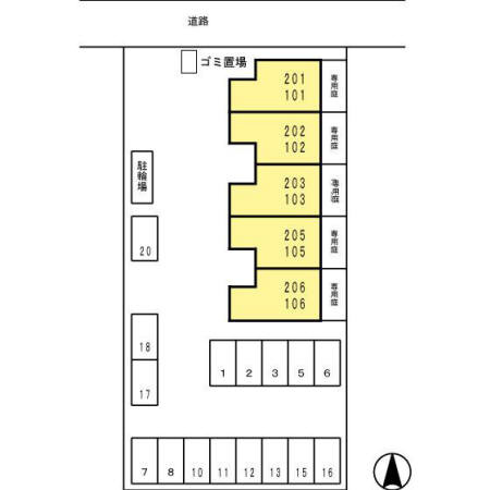 桑の実ハッピィハウスの区画図