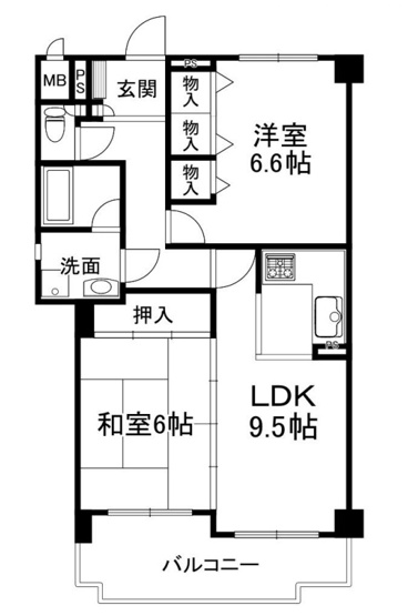 【間取り】 | シャルマンコーポ山科なぎの辻 | 専有面積54.68㎡
