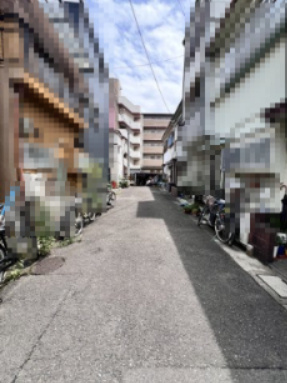 守口市大宮通３丁目テラスハウスの前面道路含む現地写真