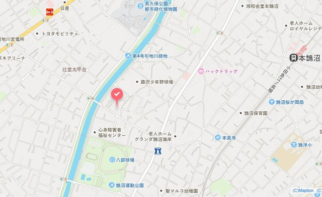 TOMOA　鵠沼海岸の地図