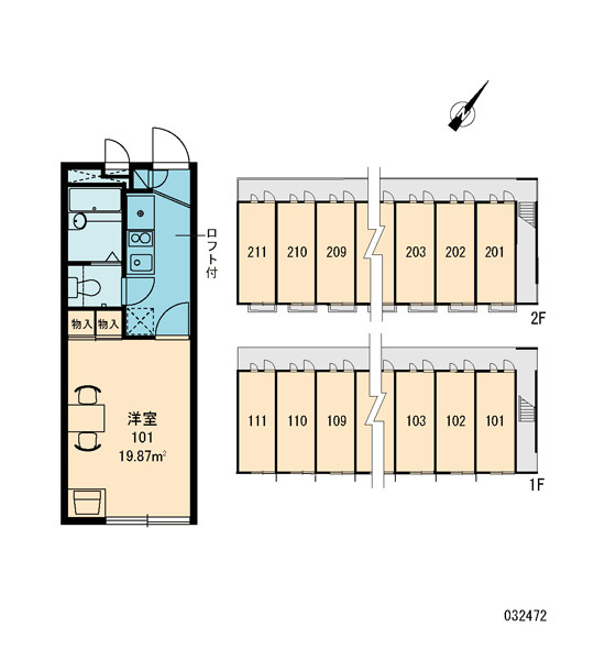 レオパレスベルフローラⅠの区画図|画像3