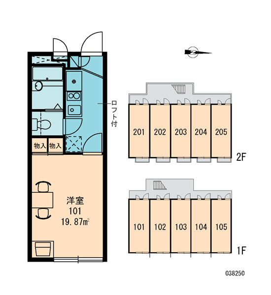 レオパレスコトブキの区画図|画像3