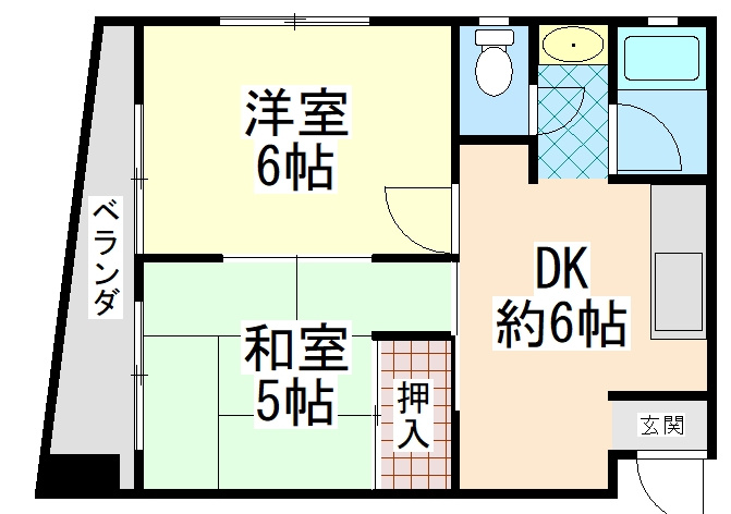 坂田ハイツの間取り