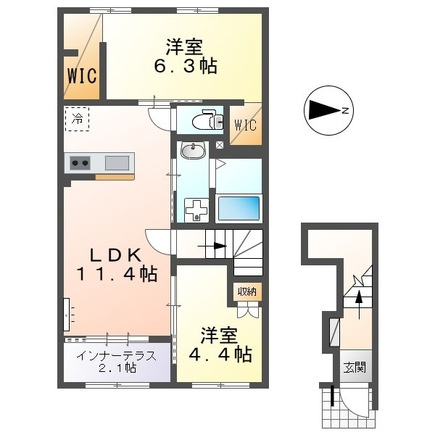 新築）フォレスト離宮津福の間取り|使い勝手の良い間取りです♪