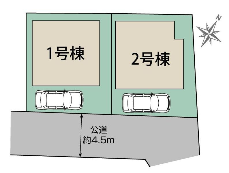 南区相南2丁目新築戸建て　1号棟の区画図|区画図「南区相南2丁目新築戸建て」