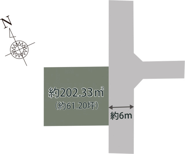 宇都宮市東峰町　202.33㎡　売地の土地図