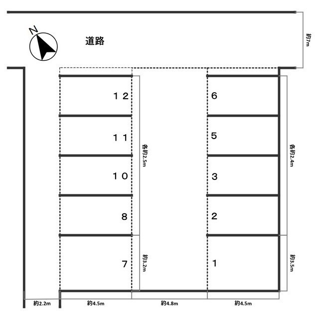 岐阜市切通３丁目の駐車場の間取り