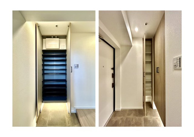 【玄関】 | レジデンシャルステートタワー南千住 | 【玄関】玄関には大型のシューズクローゼットを設置しておりますのでいつでもスッキリりとした空間を保てます。玄関周りを清潔に使うのはとても大事なことですよね。