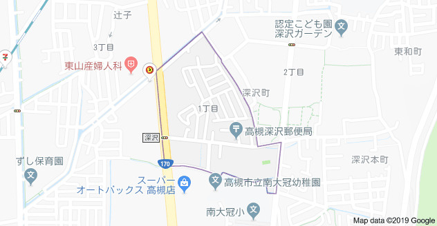 深沢ハイツの地図