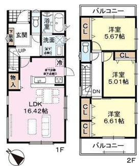 【間取り】 | ファーストタウン神戸市第２６西区狩場台 | 間取り