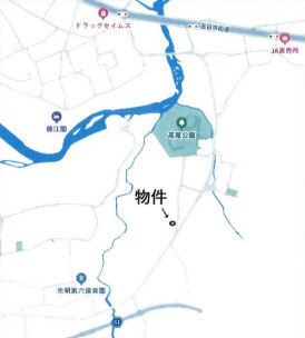 あきる野市高尾　売地　100坪越！　の地図