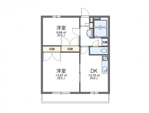 レオパレスイツノの間取り