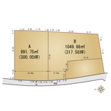 【JINSEI】中妻町分譲地B号地　建築条件なしの広々住宅用地の画像