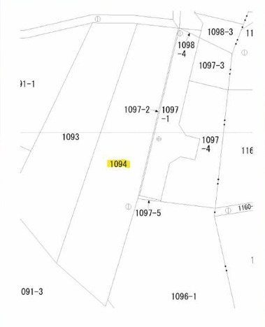 あきる野市五日市225坪　土地の区画図