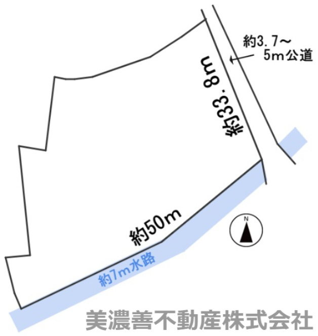 ６５５５３　揖斐郡大野町大字六里土地の区画図