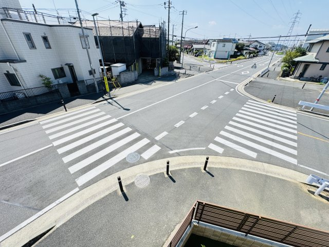 松戸市幸田４丁目新築戸建【小金北小学校：8分】の展望|バルコニーより南側眺望・南側道路につき日当たり良好♪