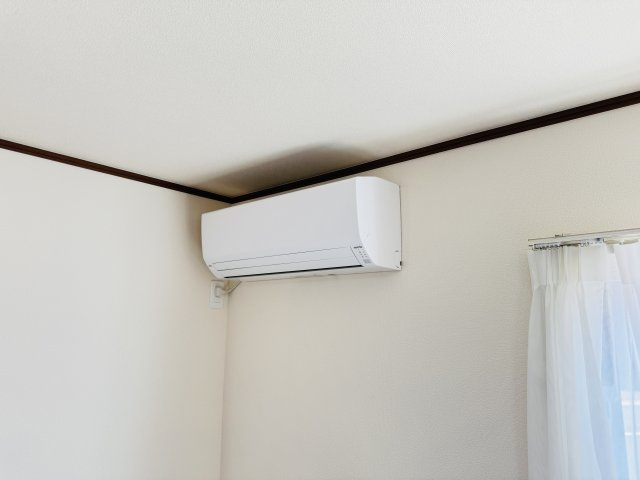 【冷暖房・空調設備】 | 松戸市幸田４丁目新築戸建【小金北小学校：8分】 | リビング用エアコン設置済み♪