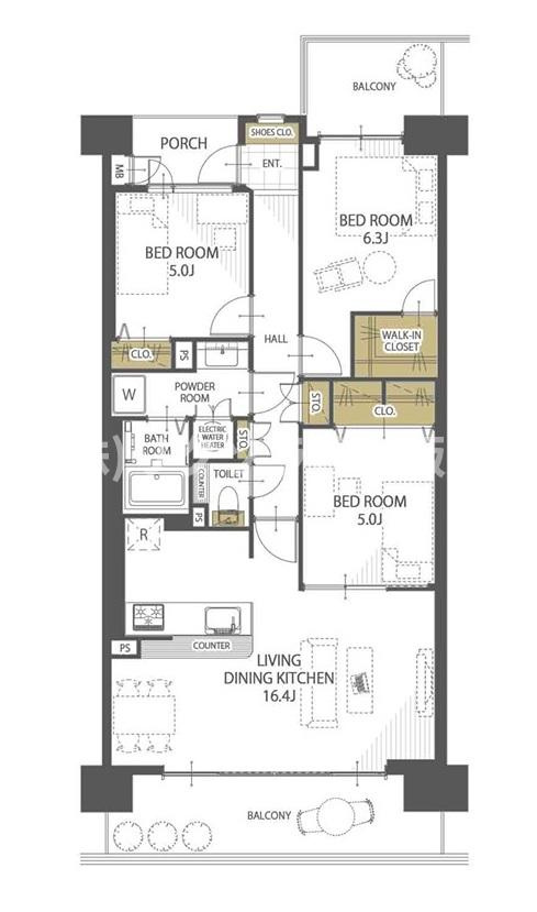 リバティパーク枚方B棟の間取り|間取り図はいかがですか？ご希望を叶える間取りですか？リビングの広さは？水回りの位置は？カウンターキッチン？など色々な情報が集約されています。弊社ではリフォームなどのご相談も承っております。