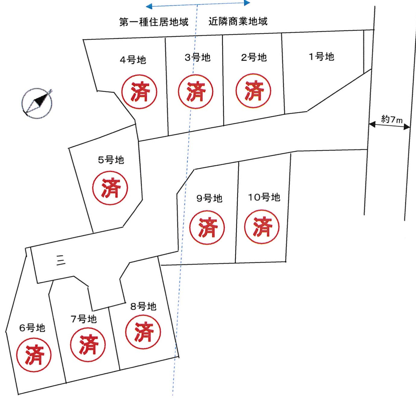 加古川市尾上町池田（全10区画）1号地 土地の区画図