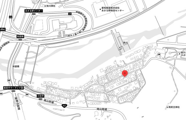 あきる野市牛沼　売地　65坪越！の地図