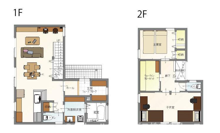 綾部市岡町戸建住宅の間取り
