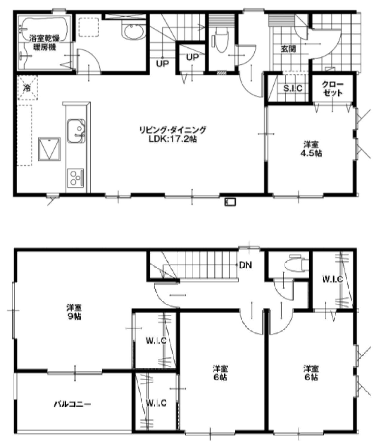 アーバンスタイル前橋市箱田町1期　１号棟の間取り|収納充実♪南向きの4LDKで陽当たり良好な間取りです！
土地面積250.98㎡、建物面積106.10㎡で十分な広さです！