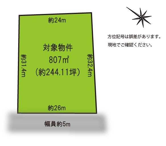 浅間ハイランドパーク車通りも少なく、静かさを求める方向けの土地の土地図