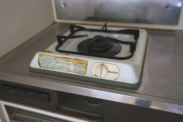 協栄マンションOYAMAのキッチン|一口ガスコンロ