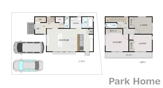 高知市朝倉本町2丁目（中）　新築戸建ての間取り|１F