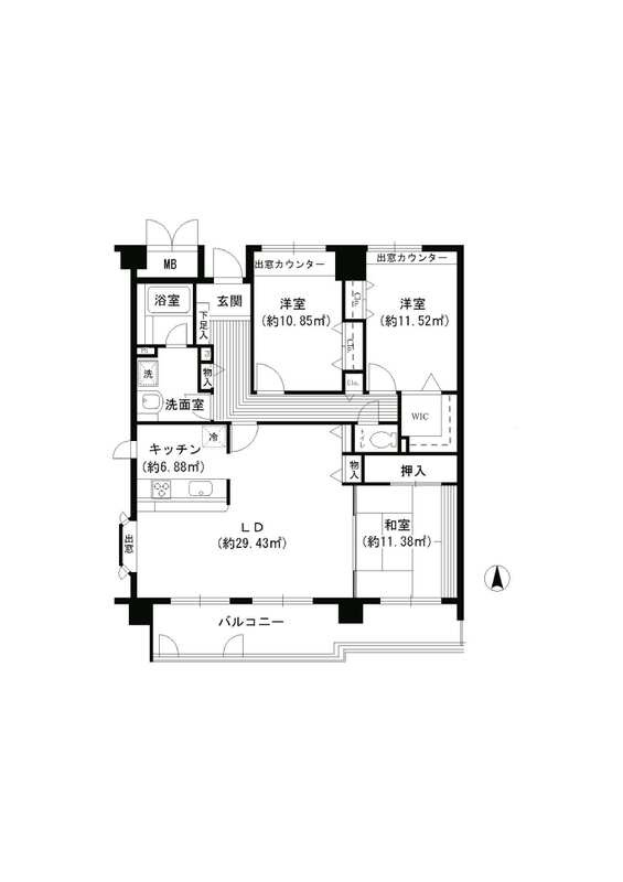 コンフォール武庫川の間取り