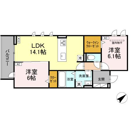 【間取り】 | グレイスガーデン赤渋