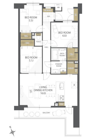 【間取り】パデシオン宇治木幡Ⅲ番館 