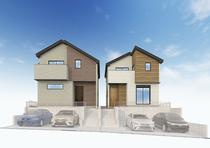 福岡市城南区新築戸建ての外観パース